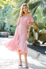 Load image into Gallery viewer, FLOUNCE WRAP OFF SHOULDER DRESS
