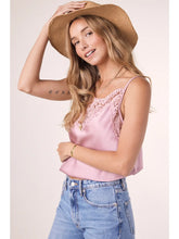 Load image into Gallery viewer, SILKY LACE TRIM CAMI