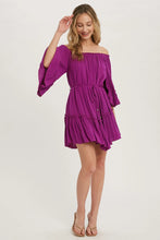 Load image into Gallery viewer, RUFFLED SOLID BOHO DRESS