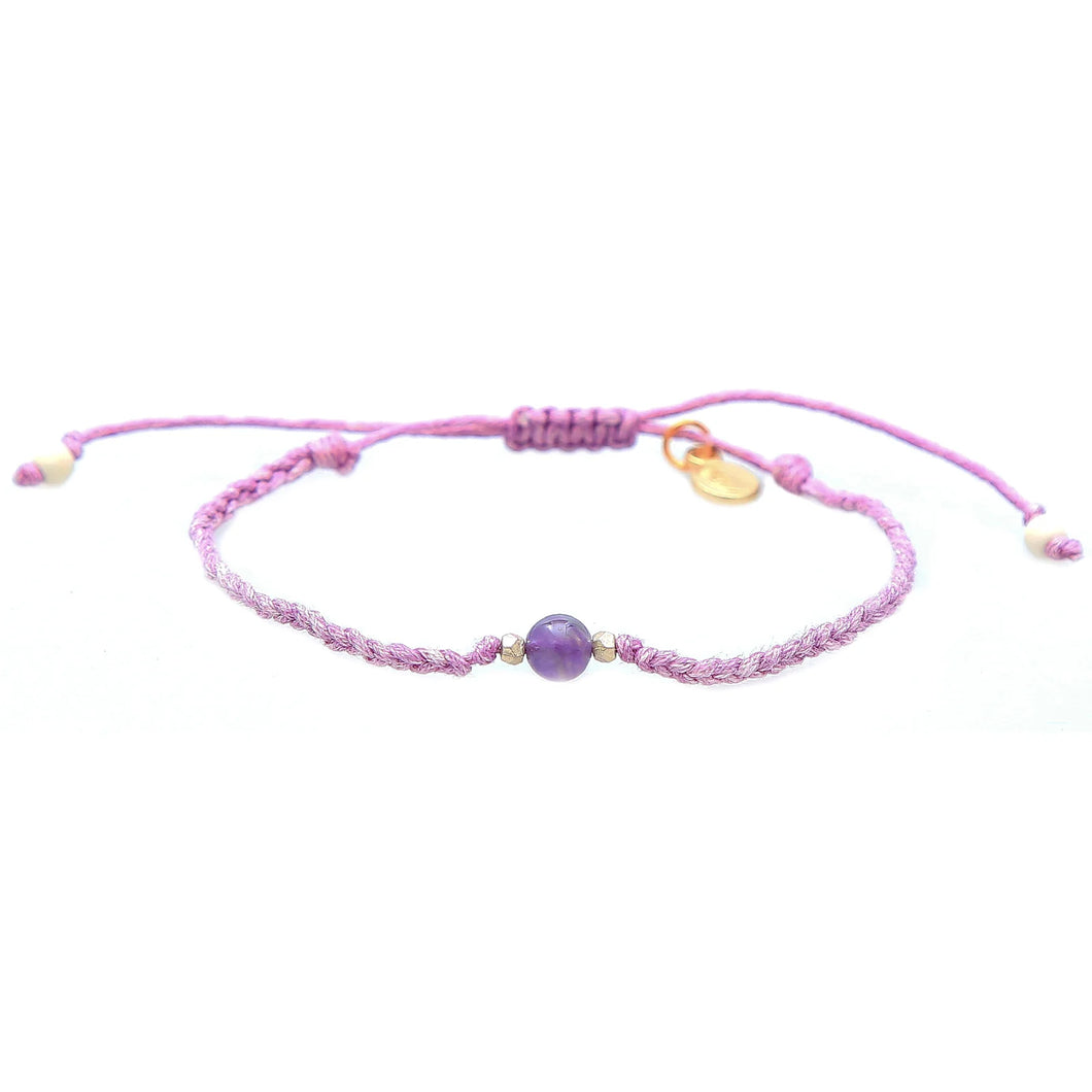 Lotus and Luna Braided Stone Bracelet