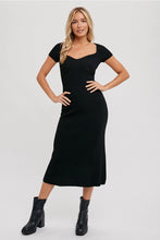Load image into Gallery viewer, CORDUROY SWEETHEART KNIT MIDI DRESS