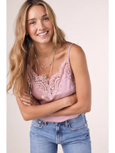 Load image into Gallery viewer, SILKY LACE TRIM CAMI