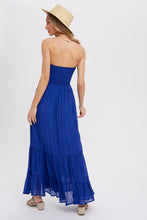Load image into Gallery viewer, TIERED RUFFLE STRAPLESS MAXI DRESS
