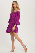 Load image into Gallery viewer, RUFFLED SOLID BOHO DRESS