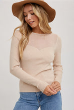 Load image into Gallery viewer, SEMI SHEER SWEETHEART NECK TOP