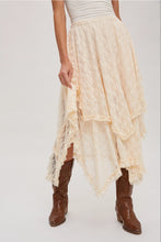 Load image into Gallery viewer, LACE TIER MIDI SKIRT