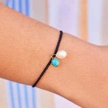 Load image into Gallery viewer, PEARL & TURQUOISE CHARM BRACELET