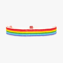 Load image into Gallery viewer, WOVEN RAINBOW SEED BEAD BRACELET