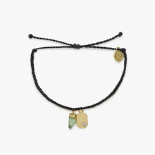 Load image into Gallery viewer, RAW EMERALD GOLD CHARM BRACELET