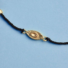 Load image into Gallery viewer, SUNBURST EYE GOLD CHARM BRACELET
