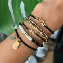 Load image into Gallery viewer, SUNBURST EYE GOLD CHARM BRACELET