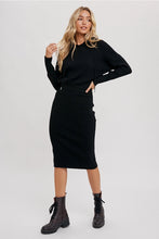 Load image into Gallery viewer, RIBBED SWEATER HOODIE DRESS