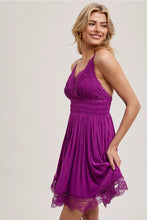 Load image into Gallery viewer, STRAPPY CROCHET MINI BEACH DRESS SLEEVELESS