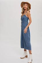Load image into Gallery viewer, ACID WASH DENIM JUMPSUIT/MEDIUM WASH