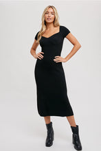 Load image into Gallery viewer, CORDUROY SWEETHEART KNIT MIDI DRESS