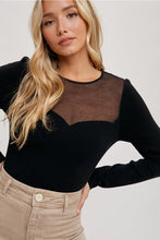Load image into Gallery viewer, SEMI SHEER SWEETHEART NECK TOP