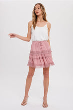 Load image into Gallery viewer, LACE TRIM MINI SKIRT