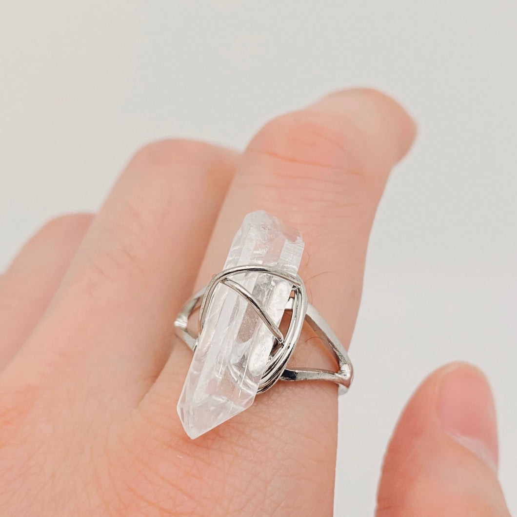 Personalized White Crystal Ring