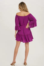Load image into Gallery viewer, RUFFLED SOLID BOHO DRESS