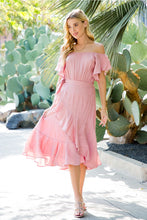 Load image into Gallery viewer, FLOUNCE WRAP OFF SHOULDER DRESS