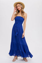 Load image into Gallery viewer, TIERED RUFFLE STRAPLESS MAXI DRESS