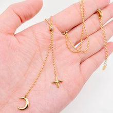 Load image into Gallery viewer, Star Moon Charm 18K Gold Plated Necklace - FGS/MS
