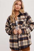 Load image into Gallery viewer, BRUSHED FLANNEL PLAID SHACKET