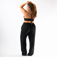 Load image into Gallery viewer, Black Wide Leg Cotton Pants