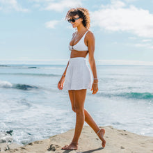 Load image into Gallery viewer, Lotus & Luna White Cotton Shorts