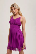 Load image into Gallery viewer, STRAPPY CROCHET MINI BEACH DRESS SLEEVELESS