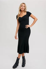 Load image into Gallery viewer, CORDUROY SWEETHEART KNIT MIDI DRESS