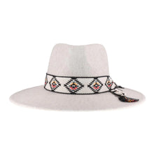 Load image into Gallery viewer, Aztec Trim Band Vegan Fabric C.C Panama Hat