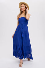 Load image into Gallery viewer, TIERED RUFFLE STRAPLESS MAXI DRESS