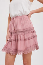Load image into Gallery viewer, LACE TRIM MINI SKIRT