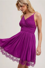 Load image into Gallery viewer, STRAPPY CROCHET MINI BEACH DRESS SLEEVELESS