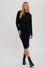 Load image into Gallery viewer, RIBBED SWEATER HOODIE DRESS