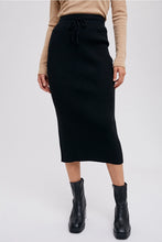 Load image into Gallery viewer, RIBBED KNIT MIDI SKIRT