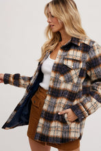 Load image into Gallery viewer, BRUSHED FLANNEL PLAID SHACKET