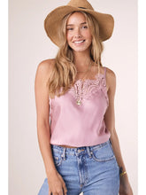 Load image into Gallery viewer, SILKY LACE TRIM CAMI
