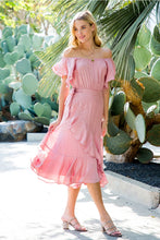 Load image into Gallery viewer, FLOUNCE WRAP OFF SHOULDER DRESS