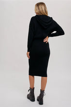 Load image into Gallery viewer, RIBBED SWEATER HOODIE DRESS