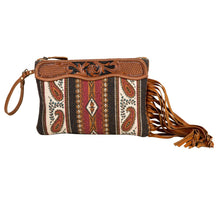 Load image into Gallery viewer, Mojave Paisley Fringed Hand-Tooled Bag