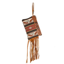 Load image into Gallery viewer, Mojave Paisley Fringed Hand-Tooled Bag