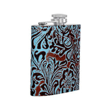 Load image into Gallery viewer, Mountain Trail Flask in Hand-tooled Leather