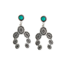Load image into Gallery viewer, Horseshoe Concho Earrings