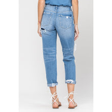 Load image into Gallery viewer, Roll-up boyfriend denim jeans pants