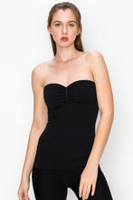 Load image into Gallery viewer, RIBBED RUCHING TUBE TOP