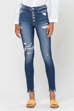 Load image into Gallery viewer, HIGH RISE RAW HEM SKINNY