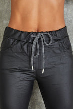 Load image into Gallery viewer, ITALIAN MADE PU LEATHER CRINKLE JOGGER
