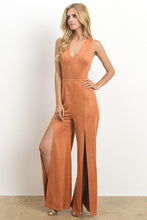 Load image into Gallery viewer, SUEDE OPEN-LEG JUMPSUIT
